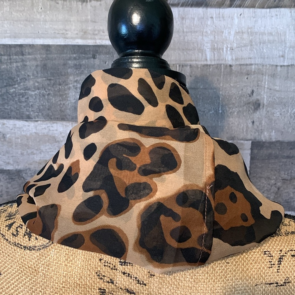 Hand Made Leopard Print Infinity Scarf - Picture 2 of 11